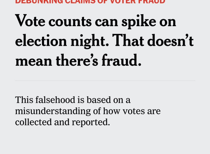 No, Vote Spikes on Election Night Do Not Indicate Voter Fraud