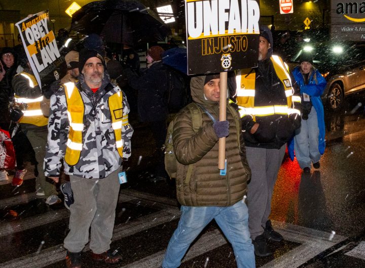 Amazon Warehouse Workers in New York City Join Protest